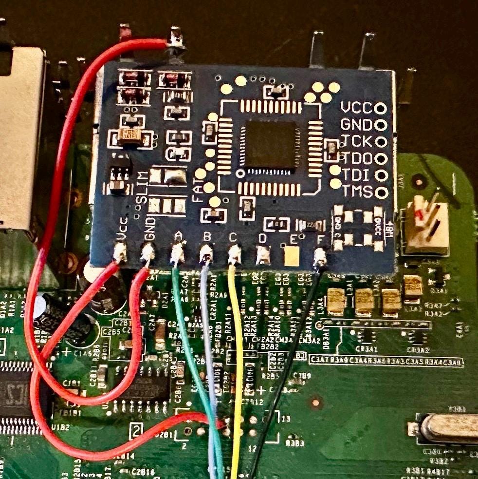 Matrix chip used for the RGH 1.2 install. Much more reliable than others who do the RGH 3.0 method which uses no chip!